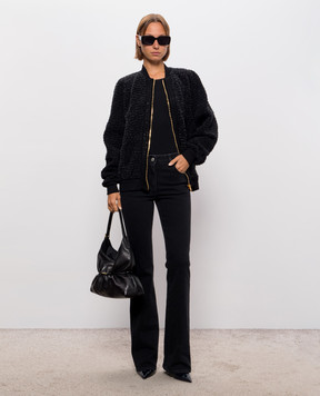 Balmain Черные джинсы клеш с патчем логотипа PA0000000026