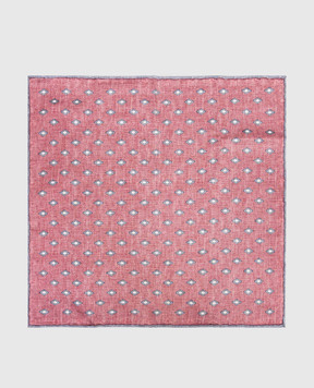 Brunello Cucinelli Двухсторонний платок-паше из шелка в геометрический узор MX8730091