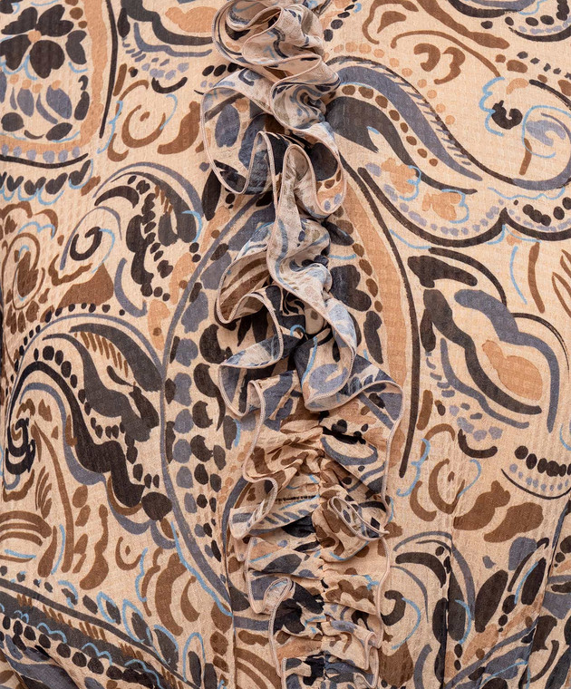 Etro Бежевое платье с рюшами WRHA066799SAS1P изображение 5