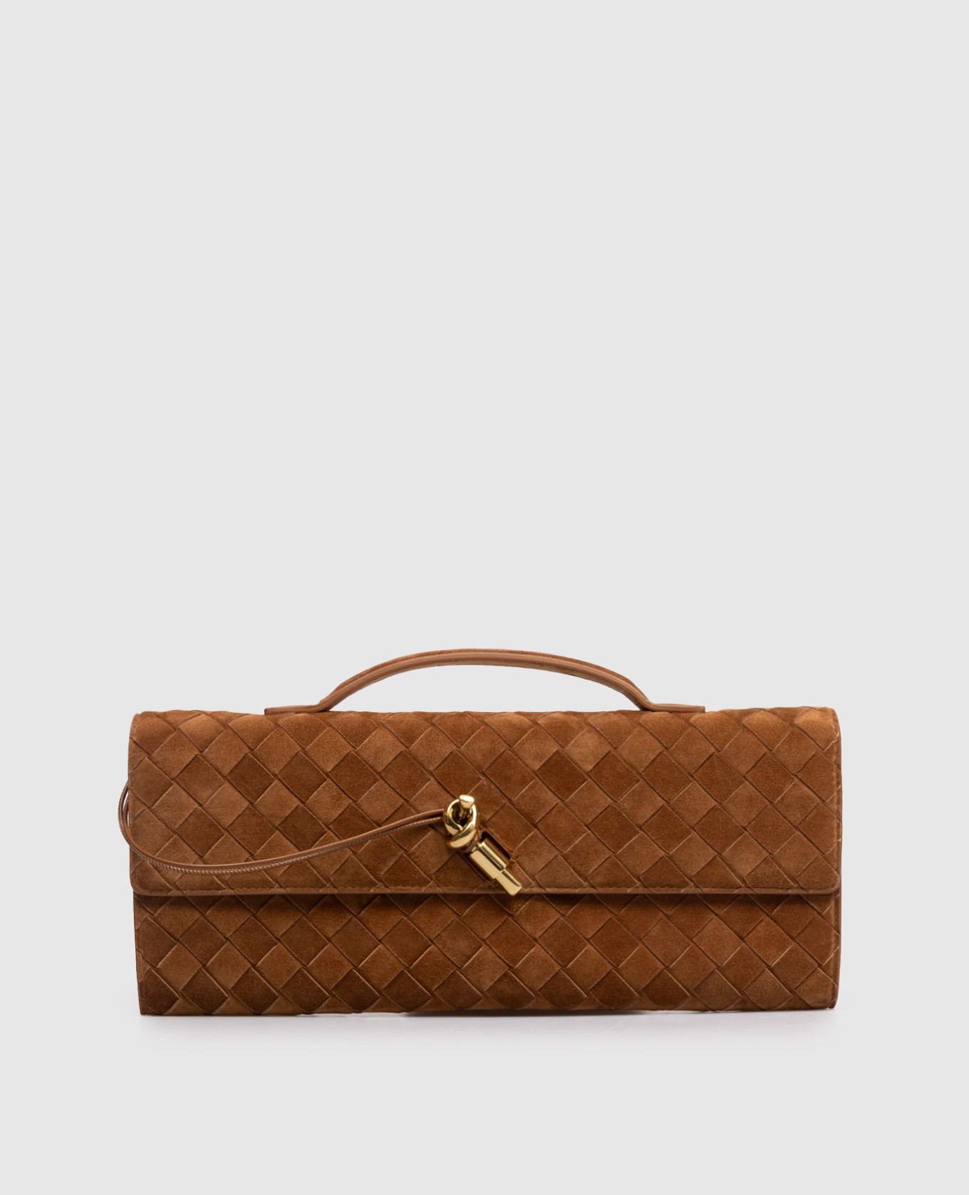 Коричневый замшевый клатч Andiamo