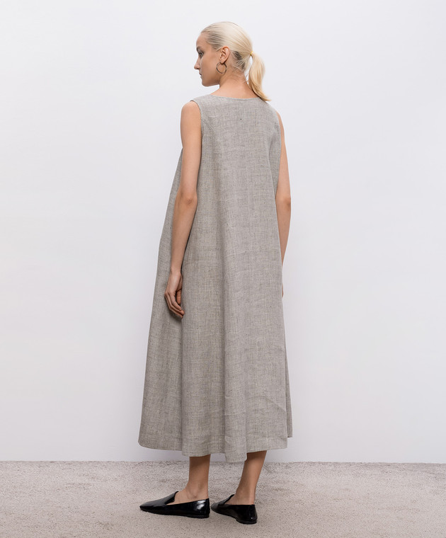 Intoca Серое платье из льна 261LIPDR1103 изображение 3