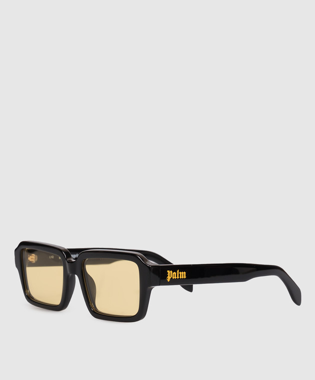 Palm Angels Черные очки с принтом логотипа PA1025101853 изображение 3