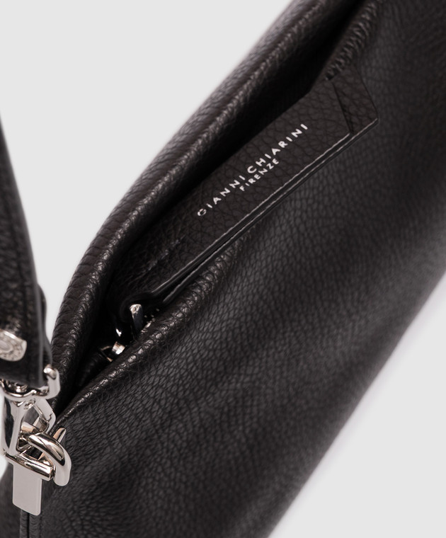 Gianni Chiarini Черная кожаная сумка кросс-боди Fanny BS12734COMMGRN изображение 4