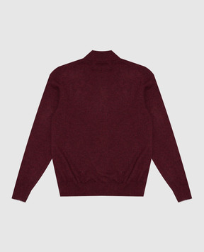Brunello Cucinelli Детский бордовый кардиган из кашемира B22M10026B