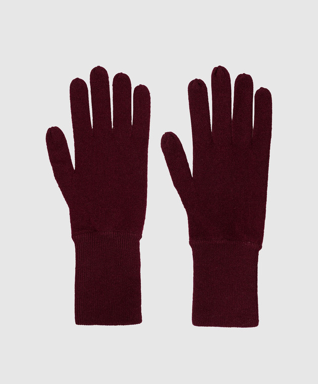Allude Бордові рукавички з кашеміру 26592000