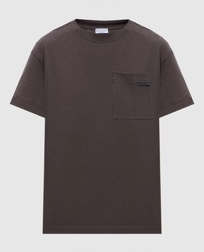 Brunello Cucinelli Коричнева футболка M0T81EC710