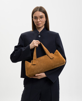 Marsell Коричнева замшева сумка Linea MB0487P024