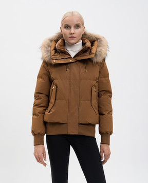 Mackage Коричневый пуховик NEFI-F с мехом енота NEFIF