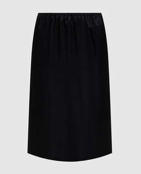 Maison Margiela MM6 Черная юбка с вышивкой эмблемы S62ME0029M35880