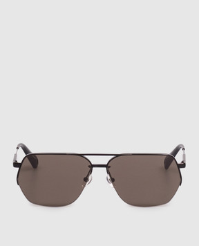 Jacquemus Чорні сонцезахисні окуляри Aviador JAC67C2SUN