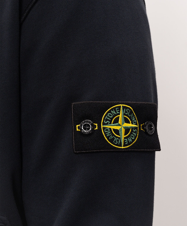 Stone Island Синя спортивна куртка з патчем логотипа L2S156100061S0051 зображення 5