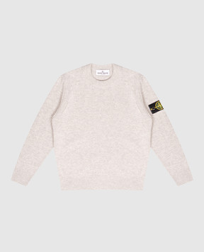 Stone Island Детский серый свитер с шерстью и кашемиром L2S165100002S00M114