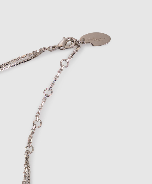 Off-White двухслойная цепочка с подвесками OWOB141S26MET001 изображение 3