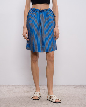 Toteme Синя спідниця із шовку в смужку 261WRB0281FB0553