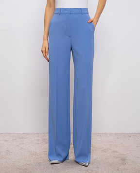 Max Mara Голубые брюки из шерсти MSTQUASAR MSTQUASAR