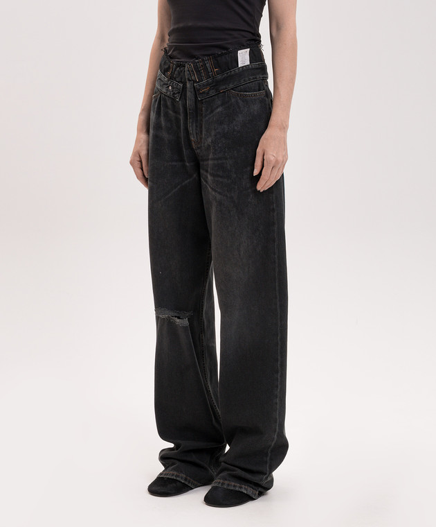 Maison Margiela MM6 Темно-сірі джинси з проріхами S52LA0271M30064 зображення 3
