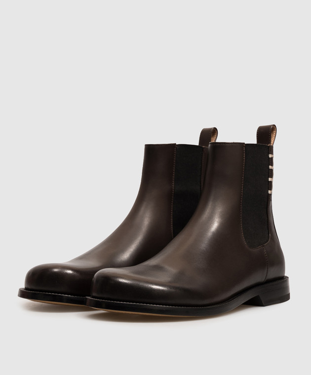 JW Anderson Коричневі шкіряні челсі CT0002LA0391 зображення 2