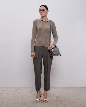 Peserico Бежеве поло в рубчик A99097F1809310