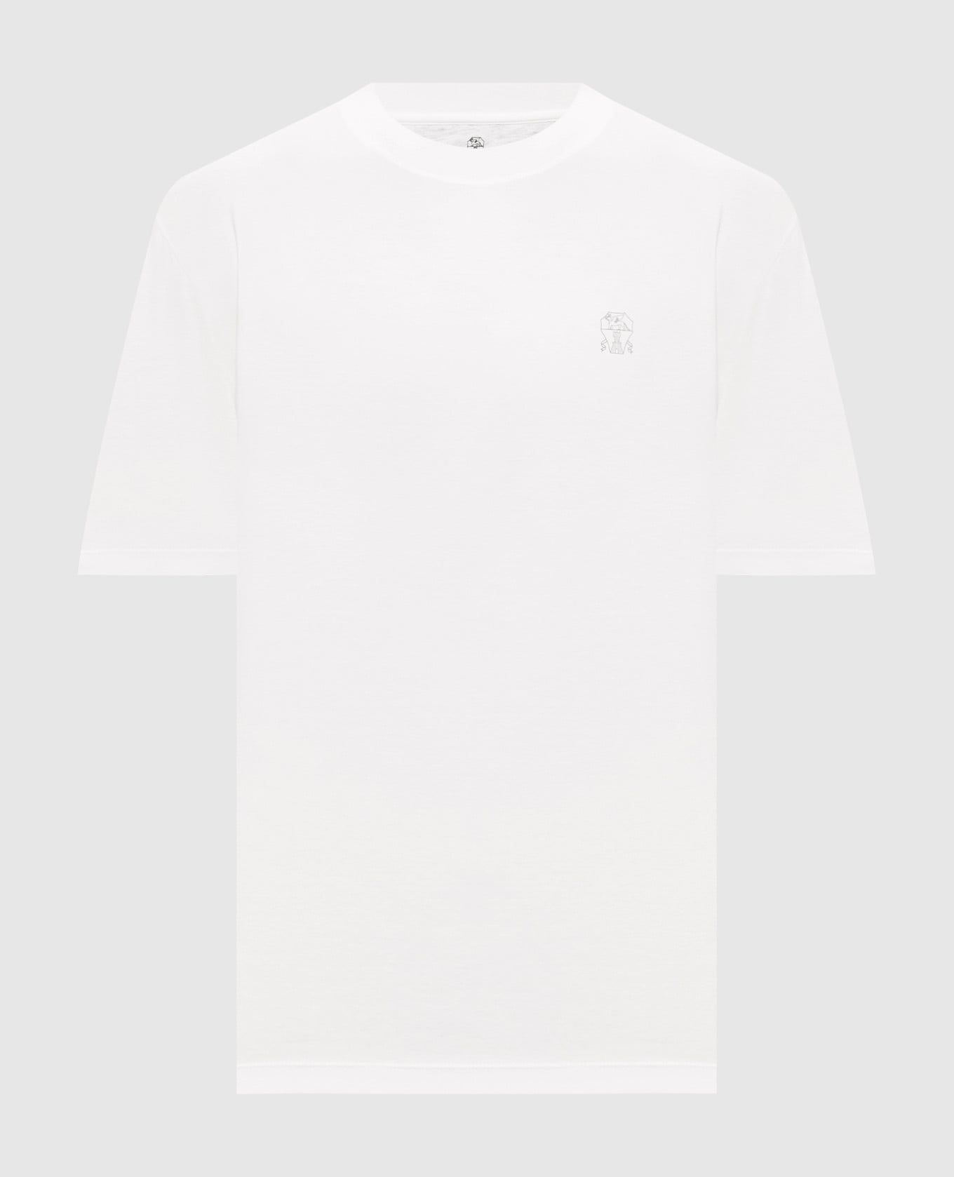 Белая футболка с принтом эмблемы