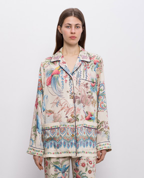 Etro Бежева блуза в піжамному стилі WRIA010099SPSI4