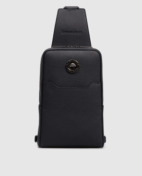 Stefano Ricci Синя шкіряна сумка-слінг з емблемою та логотипом ND219GUVD