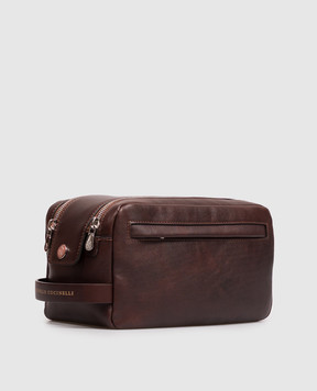 Brunello Cucinelli Коричневий шкіряний несесер MWCIBU334