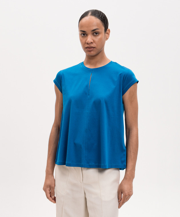 JOSEPH Синяя футболка Leva JF009852 изображение 3