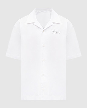 Givenchy Біла сорочка з принтом логотипа BM618F1YJQ