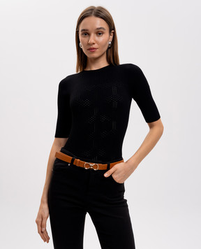 Twinset Коричневый кожаный ремень 261TA4440