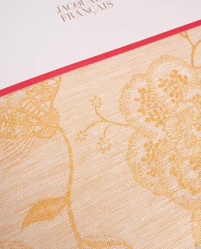 Le Jacquard Fraincais Жовта скатертина À l'orangerie з льону 31627
