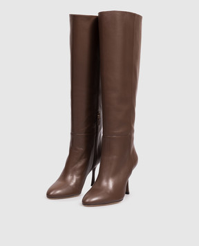 Stuart Weitzman Коричневые кожаные сапоги MADISON SO505