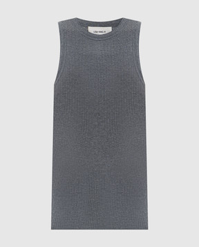 LISA YANG Сірий топ Amya в рубчик з кашеміром 2026048