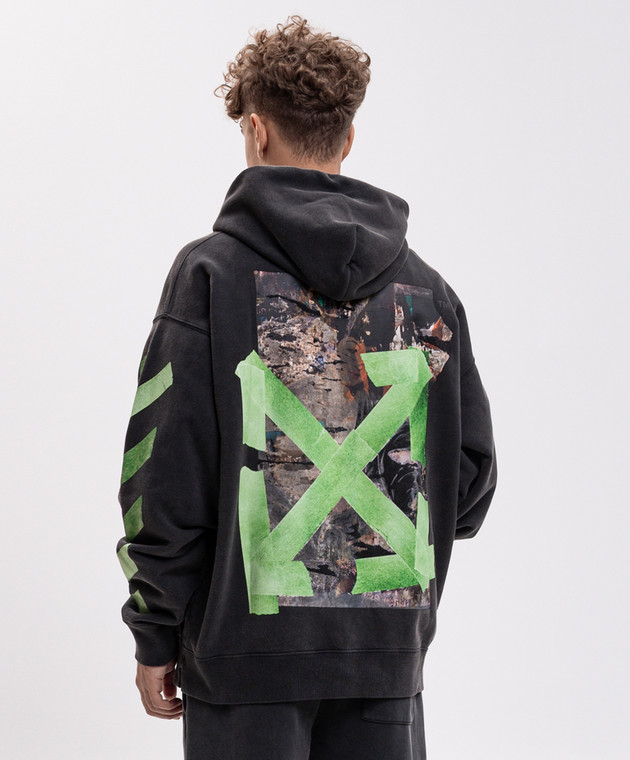 Off-White Серые худи Bacco Arrow 44MBB085F26F00T изображение 4
