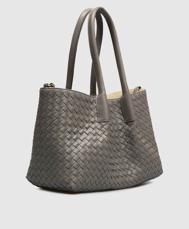 Bottega Veneta Сіра шкіряна сумка-тоут Pinacoteca 854371V5AG1 зображення 3