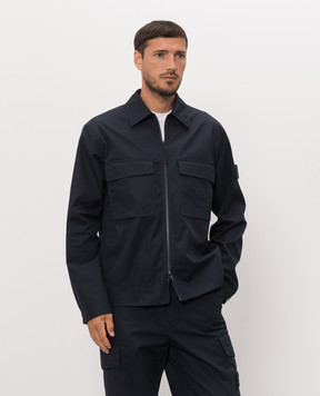 Stone Island Синяя куртка в стиле рубашки L2S151200018S0F01