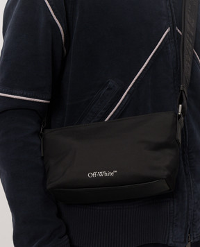Off-White Черная сумка с логотипом Half Arrow OWMNQ09F26FB01