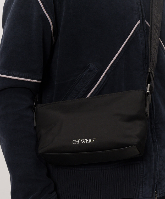 Off-White Черная сумка с логотипом Half Arrow OWMNQ09F26FB01 изображение 2