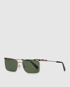 Off-White Золотые очки с логотипом OFF OW2031765559