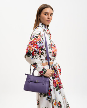 Gianni Notaro Фіолетова шкіряна сумка Dollaro 235DOLLARONIKEL