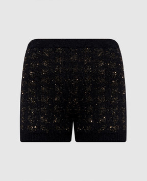 Twinset Чорні шорти з вовною альпаки 262TP3362