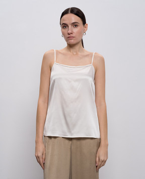 Peserico Білий топ із шовку A08921D02372