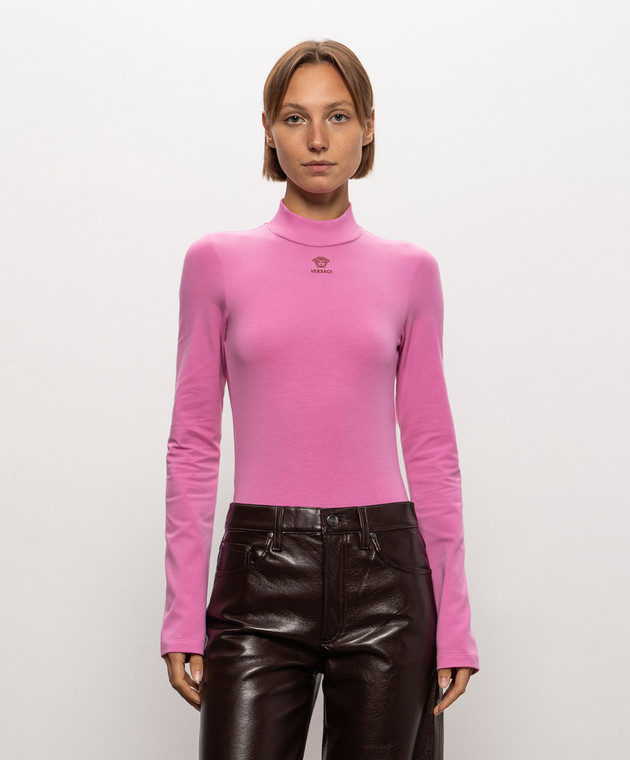 Versace Розовое боди с открытой спиной 10269401A18639 изображение 3