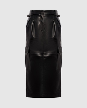 Thierry Mugler Черная кожаная юбка-карандаш 26W9JU06069052