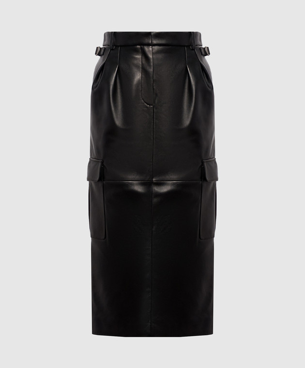 Thierry Mugler Чорна шкіряна спідниці-олівець 26W9JU06069052