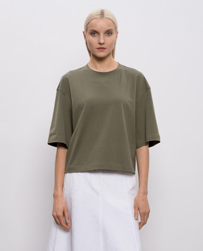 Brunello Cucinelli Футболка кольору хакі M0T81BG200