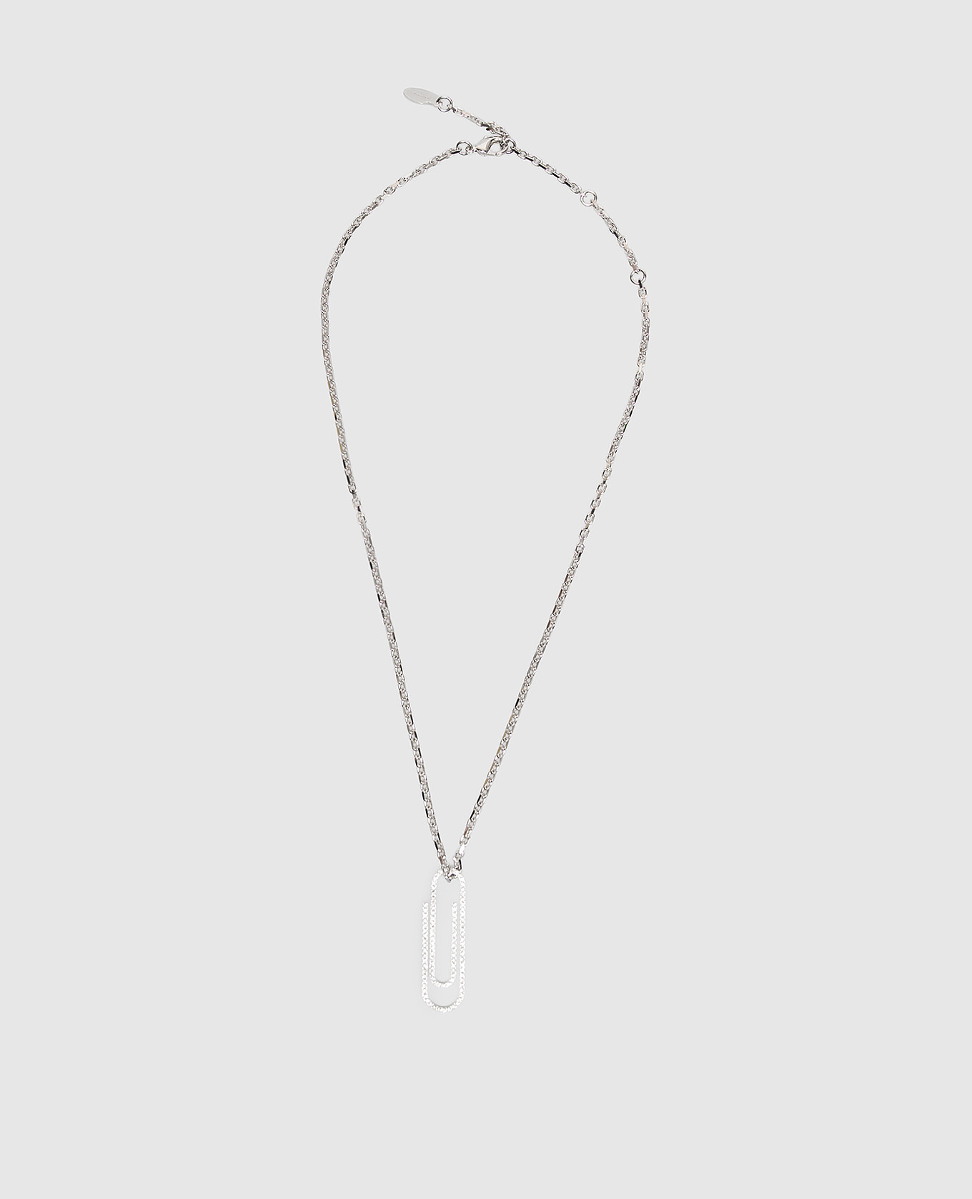 Серебристая цепочка с подвеской Paperclip