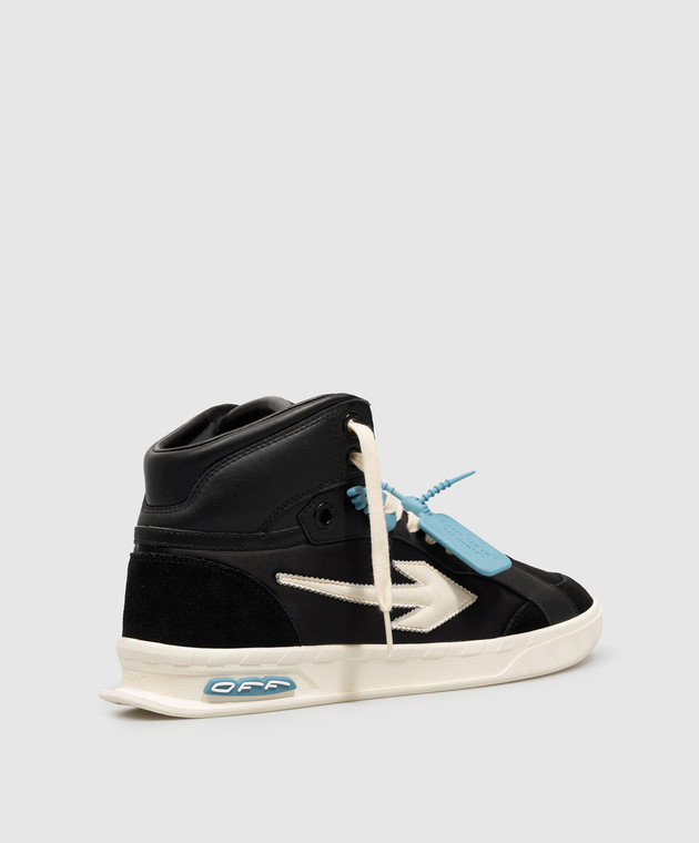 Off-White Черные комбинированные хайтопы End Of Play OF05796101 изображение 3