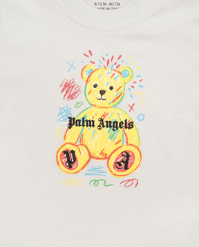 Palm Angels Детская голубая футболка с принтом F6PANBTH196