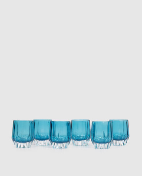 Vema Набір синіх кришталевих склянок DIAMOND 6 шт DOFDIAMOND