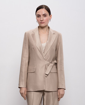 Peserico Бежевый жакет с льном S0122901921